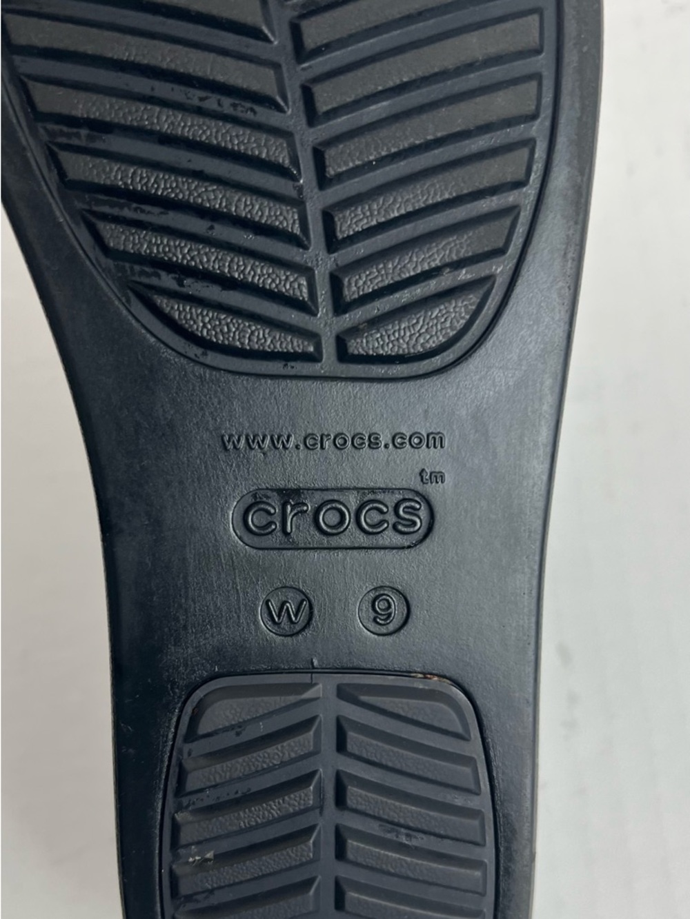 CROCS Black Double-Strap Platform Slide Sandals - Women - Picture 12 of 12